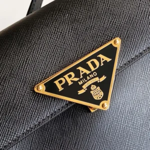 Prada Women Saffiano Leather Mini-bag-Black 1BD386NZVF0002