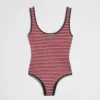 Prada Women Striped Interlock Jersey One-piece Swimsuit 7022116ZS