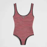 Prada Women Striped Interlock Jersey One-piece Swimsuit 7022116ZS