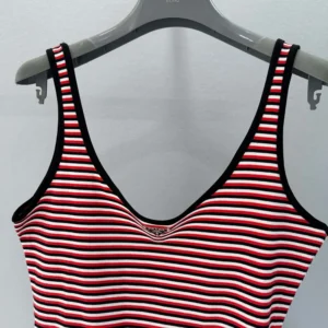 Prada Women Striped Interlock Jersey One-piece Swimsuit 7022116ZS