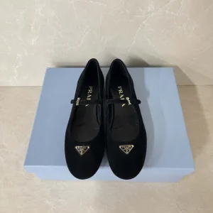 Prada Women Suede Ballerinas-Black 1F793N008F0002Prada Women Suede Ballerinas-Black 1F793N008F0002