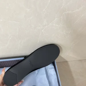 Prada Women Suede Ballerinas-Black 1F793N008F0002