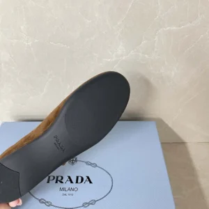 Prada Women Suede Ballerinas-Brown 1F793N008F0324Prada Women Suede Ballerinas-Brown 1F793N008F0324