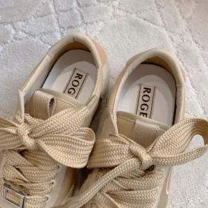 Roger Vivier Women Viv Low Sneakers in Suede-Beige
