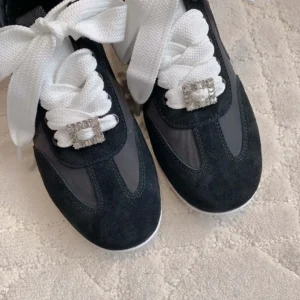 Roger Vivier Women Viv Low Sneakers in Suede-Black