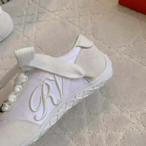 Roger Vivier Women Viv Low Sneakers in Suede-White