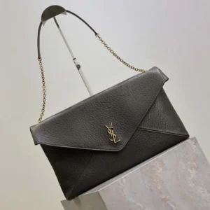 Saint Laurent YSL Women Cassandre Xxl Envelope Pouch On Chain In Lambskin