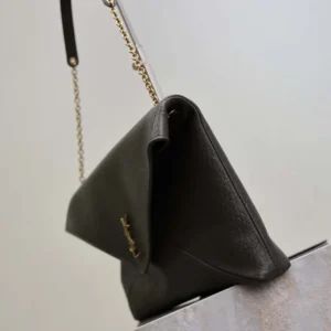 Saint Laurent YSL Women Cassandre Xxl Envelope Pouch On Chain In Lambskin