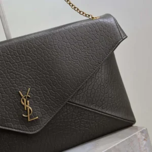 Saint Laurent YSL Women Cassandre Xxl Envelope Pouch On Chain In Lambskin