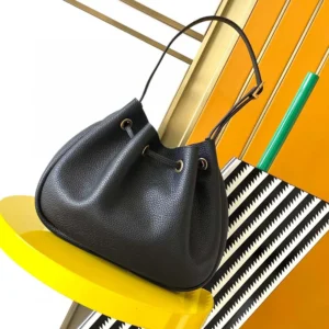 Saint Laurent YSL Women Paris VII Small Hobo in Grained Leather-Black