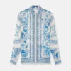 Versace Women Underwater Barocco Crêpe Fitted Shirt 1020959