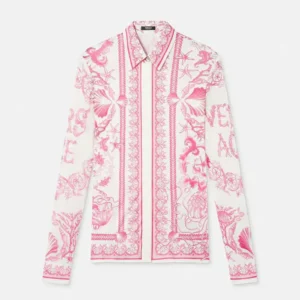 Versace Women Underwater Barocco Fitted Shirt 1014764