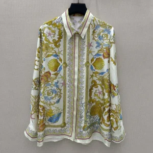 Versace Women Underwater Barocco Silk Shirt 1001360