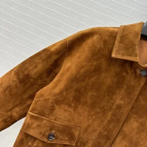 Miu Miu Women Suede Blouson Jacket MPV94017PWF0401