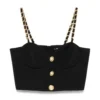 Balmain Women Top Mit Kettenriemen-Black