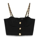 Balmain Women Top Mit Kettenriemen-Black