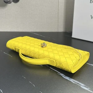 Bottega Veneta Women Andiamo Clutch in Intrecciato Leather-Yellow 741511VC