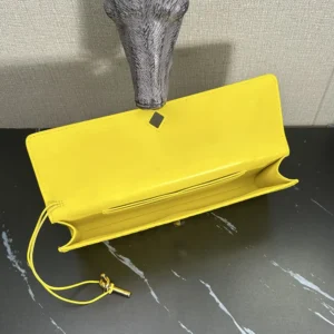 Bottega Veneta Women Andiamo Clutch in Intrecciato Leather-Yellow 741511VC