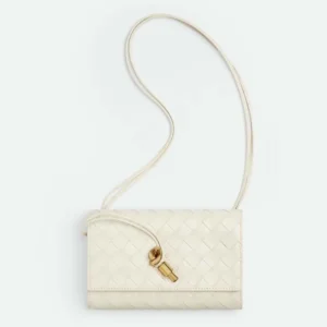 Bottega Veneta Women Andiamo Pouch-White 836940V