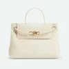 Bottega Veneta Women Ciao Ciao in Silky Calf Leather-White 817231V