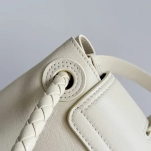 Bottega Veneta Women Ciao Ciao in Silky Calf Leather-White 817231V