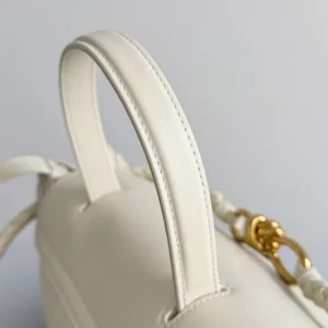 Bottega Veneta Women Ciao Ciao in Silky Calf Leather-White 817231V