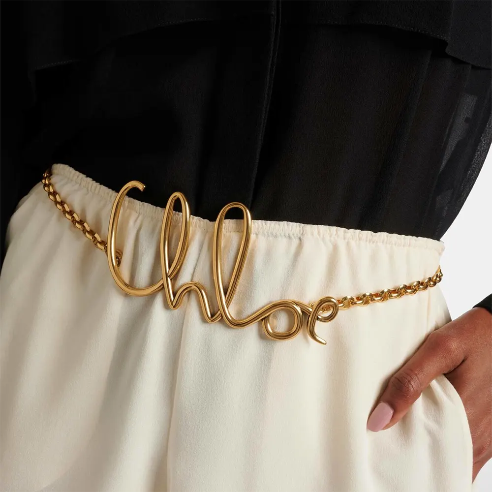 Chloe Women Iconic Chain Small Belt-Gold CHC24AC 5 Chloe Women Iconic Chain Small Belt-Gold CHC24AC