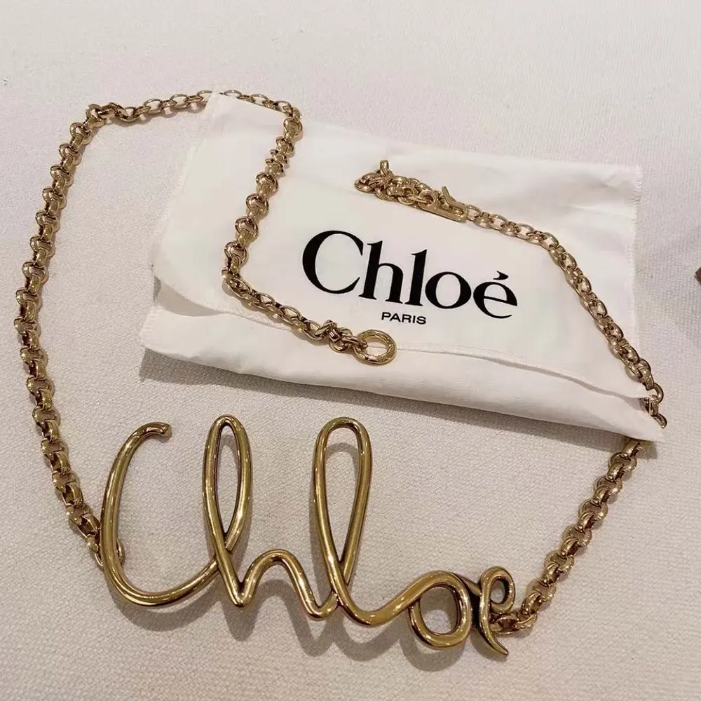 Chloe Women Iconic Chain Small Belt-Gold CHC24AC 3 Chloe Women Iconic Chain Small Belt-Vintage Gold