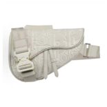 Dior Men Saddle Bag Beige Dior Gravity Outline Leather and Beige Grained Calfskin
