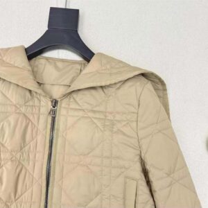 Dior Women Macrocannage Bomber Jacket Beige Quilted Technical Taffeta