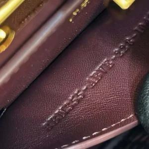 Fendi Women Peekaboo ISeeU Petite Maroon Padded Calfskin Leather Bag