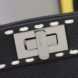 Fendi Women Peekaboo Iseeu Small Black Selleria Bag