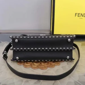 Fendi Women Peekaboo Iseeu Small Black Selleria Bag