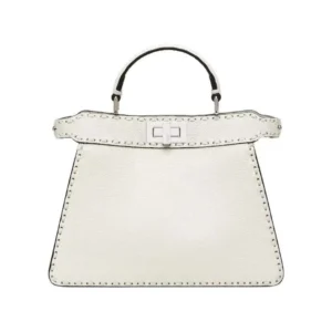 Fendi Women Peekaboo Iseeu Small White Selleria Bag