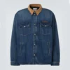 Miu Miu Women Denim Down Jacket with Embroidered Logo