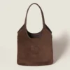 Miu Miu Women Ivy Suede Bag-Dark Brown 5BG2312CSS