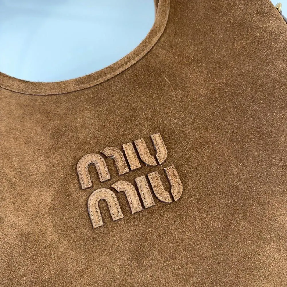 Miu Miu Women Ivy Suede Bag-Dark Brown 5BG2312CSS 7 Miu Miu Women Ivy Suede Bag-Dark Brown 5BG2312CSS