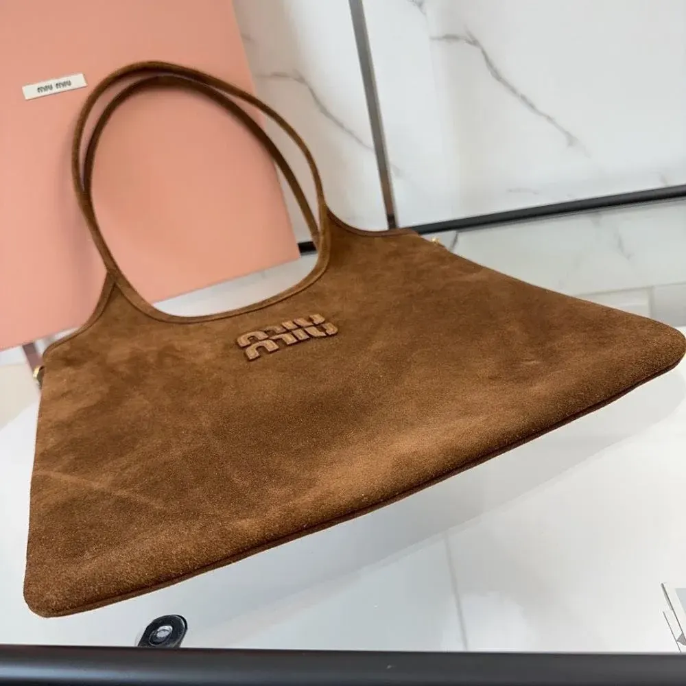 Miu Miu Women Ivy Suede Bag-Dark Brown 5BG2312CSS 6 Miu Miu Women Ivy Suede Bag-Dark Brown 5BG2312CSS