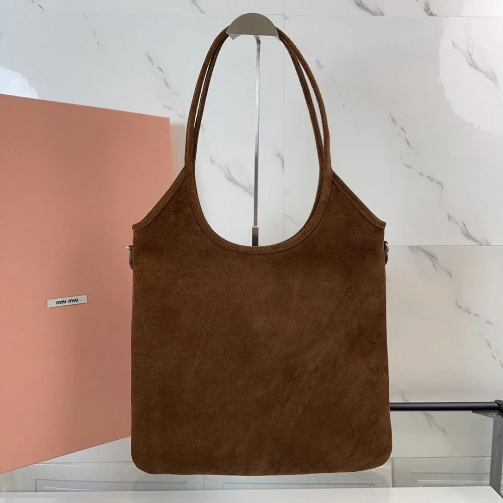 Miu Miu Women Ivy Suede Bag-Dark Brown 5BG2312CSS 3 Miu Miu Women Ivy Suede Bag-Dark Brown 5BG2312CSS