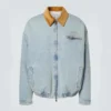Miu Miu Women Logo Corduroy-trimmed Denim Blouson