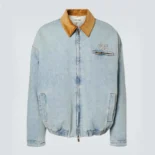 Miu Miu Women Logo Corduroy-trimmed Denim Blouson