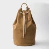 Prada Unisex Canvas Drawstring Duffle Bag-Brown 2VY0112CYA 11 Prada Unisex Canvas Drawstring Duffle Bag-Brown 2VY0112CYA