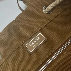 Prada Unisex Canvas Drawstring Duffle Bag-Brown 2VY0112CYA