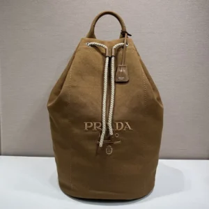 Prada Unisex Canvas Drawstring Duffle Bag-Brown 2VY0112CYA