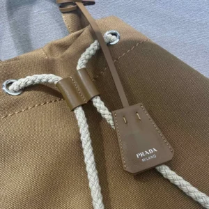 Prada Unisex Canvas Drawstring Duffle Bag-Brown 2VY0112CYA