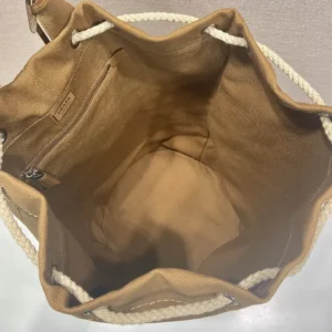 Prada Unisex Canvas Drawstring Duffle Bag-Brown 2VY0112CYA