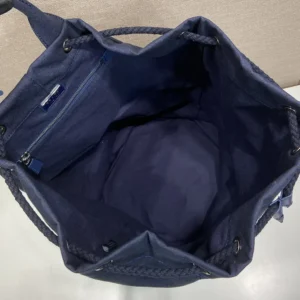 Prada Unisex Canvas Drawstring Duffle Bag-Navy 2VY0112CYA