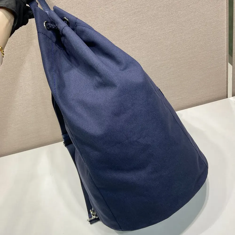 Prada Unisex Canvas Drawstring Duffle Bag-Navy 2VY0112CYA 6 Prada Unisex Canvas Drawstring Duffle Bag-Navy 2VY0112CYA