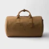 Prada Unisex Canvas Duffle Bag-Brown 2VC051 12 Prada Unisex Canvas Duffle Bag-Brown 2VC051