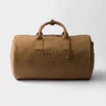 Prada Unisex Canvas Duffle Bag-Brown 2VC051